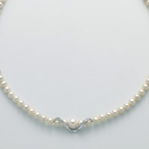 Collana Miluna Filo di Perle Oro e Diamanti- PCL5531V