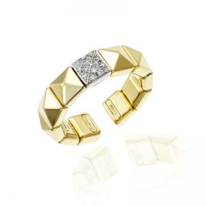 Anello in Oro Giallo e Diamanti Chimento Linea Armillas Pyramis - 1A01452B12140
