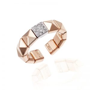 Anello in Oro Rosa e Diamanti Chimento Linea Armillas Pyramis - 1A01452B1T140