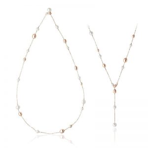 Collana In Oro Rosa con Perle e Diamanti Chimento Linea Armillas Acqua Pearl - 1G01461PP6