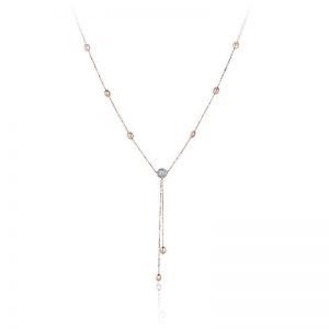 Collana Girocollo in Oro Rosa con Diamanti Chimento Linea Armillas Acqua - 1G01439B1T450