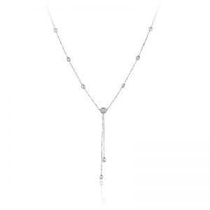 Collana Girocollo in Oro Bianco con Diamanti Chimento Linea Armillas Acqua - 1G01439B15450